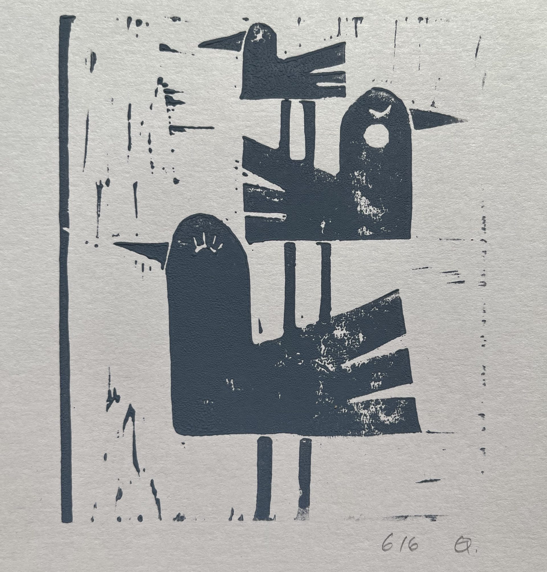 SERiE VOGEL
MOTiV 9
LiNOLDRUCK
10,5 × 14,8 cm
AUFLAGE 6 EXEMPLARE
25 €